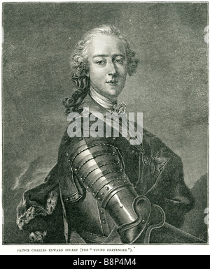 Prince Charlie Charles Édouard Stuart 31 Décembre 1720 - 31 janvier 1788 prestataire Jacobite en exil Banque D'Images