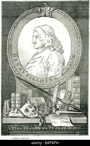 Henry Fielding 22 avril 1707 - 8 octobre 1754 Le dramaturge romancier anglais prouesses satirique roman Tom Jones Banque D'Images