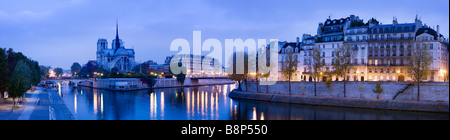 Notre Dame vue sur la Seine Paris France Banque D'Images