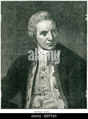 Le capitaine James Cook, explorateur anglais navigator cartographe Royal Navy Terre-neuve trois voyages Banque D'Images