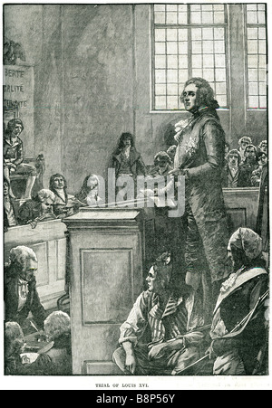 Louis xvi procès Louis-Auguste de France 23 août 1754 - 21 janvier 1793 Français King Banque D'Images