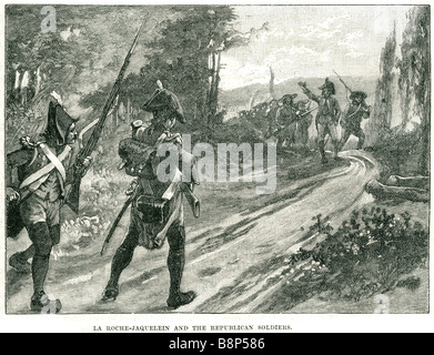 La Rochejaquelein rebublican Henri du Vergier 1793 Vendéan d'insurrection royaliste Banque D'Images