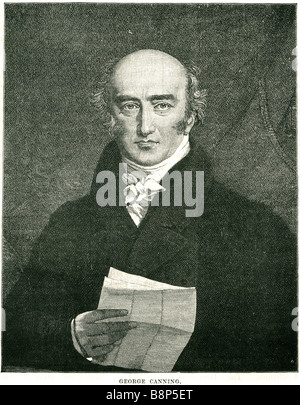 George canning 11 Avril 1770 8 août 1827 homme d'État britannique Premier Ministre des affaires étrangères, homme politique Banque D'Images