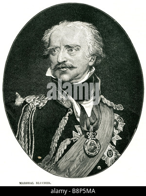 Maréchal blücher Gebhard Leberecht von Blücher von Wahlstatt Prince Fürst, 16 décembre 1742 - 12 septembre 1819 Banque D'Images