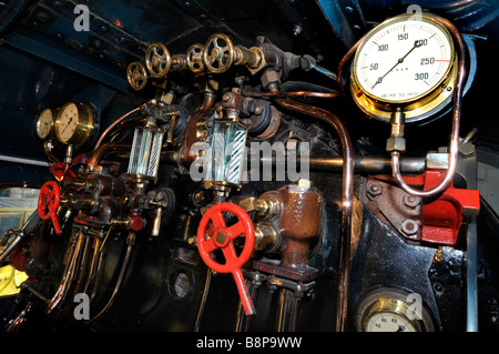 'Pied' et les contrôles de Canards colverts au National Railway Museum, York, Royaume-Uni Grande-Bretagne Banque D'Images