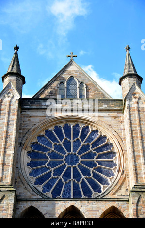 Cathédrale de Durham détail fenêtre architecture église religeon uk Banque D'Images