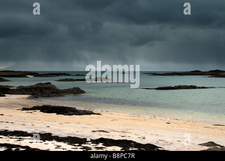 Plage arrière d'Arisaig Loch nan Eilean Ceall Keppoch Ighe South Morar côte ouest de l'Ecosse UK Europe Banque D'Images