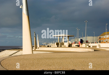 Le front de mer de Thornton Cleveleys Lancashire Banque D'Images
