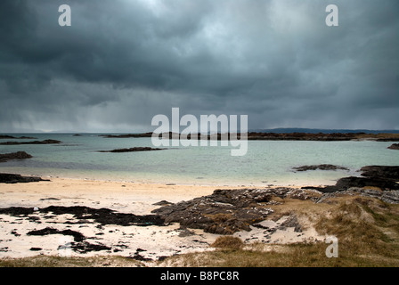 Plage arrière d'Arisaig Loch nan Eilean Ceall Keppoch Ighe South Morar côte ouest de l'Ecosse UK Europe Banque D'Images