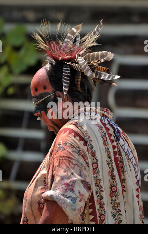 Native American Indian reenactor de Fort Boonesborough Kentucky USA Banque D'Images