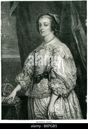 Henrietta Maria (25 novembre 1609 - 10 septembre 1669), était la princesse de France et Reine Consort d'Angleterre, d'Écosse et Irelan Banque D'Images