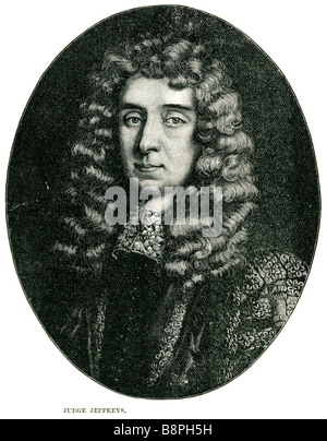 George Jeffreys, 1er baron Jeffreys de Wem, PC (15 mai 1645 - 18 avril 1689), aussi connu sous le nom de "pendaison", est devenu juge remarquable Banque D'Images