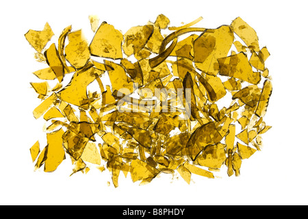 Close up du verre brisé en de nombreux morceaux Banque D'Images