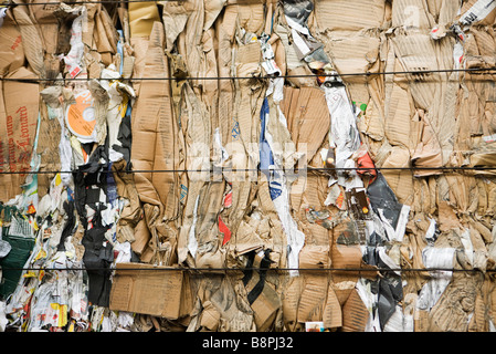 Des balles de carton aplati, full frame Banque D'Images