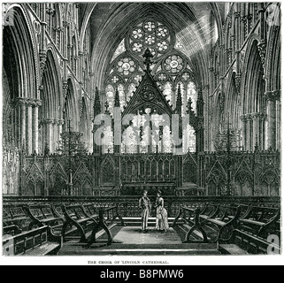 Le ch ur de la cathédrale de Lincoln Lincoln Cathedral (en totalité l'église cathédrale de la Sainte Vierge Marie de Lincoln, ou sometim Banque D'Images