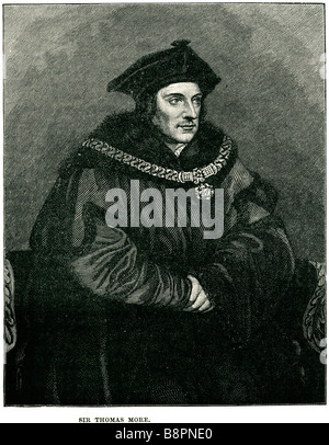 Sir Thomas More 1478 1535 avocat anglais auteur plus érudit humaniste Renaissance Lord Chancelier Banque D'Images