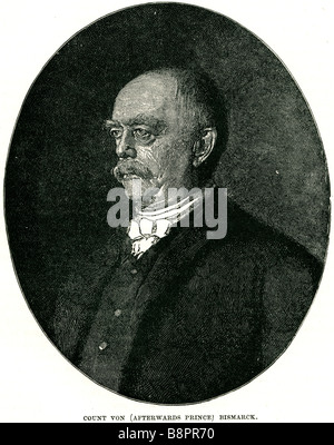 Otto Eduard Leopold von Bismarck 1815 1898 Count Prince allemand prussien aristocrate plus Banque D'Images