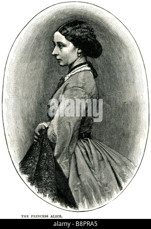 La princesse Alice 1843 1878 La famille royale La reine Victoria United Kingdom Banque D'Images