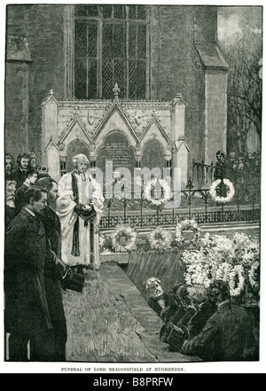 Lord beaconsfield funéraire hughenden Benjamin Disraeli 18041881 plus conservateur britannique figure littéraire Banque D'Images