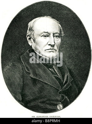 Sir Alexander Cockburn 1802 1880 avocat anglais Edmund James juge politicien Banque D'Images