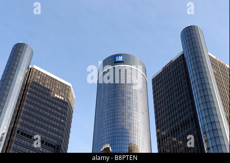General Motors World Headquarters at the Renaissance Center à Detroit Michigan USA Banque D'Images