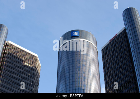 General Motors World Headquarters at the Renaissance Center à Detroit Michigan USA Banque D'Images