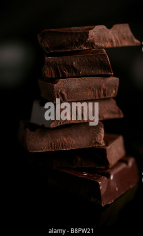 Et vert foncé chocolat bio noirs 70 Banque D'Images