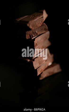 Et vert foncé chocolat bio noirs 70 Banque D'Images