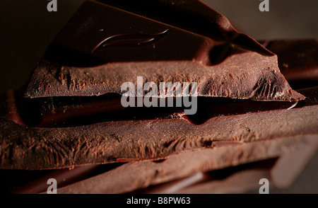 Et vert foncé chocolat bio noirs 70 Banque D'Images