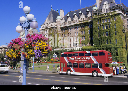 Bus touristique à Victoria, Canada, Colombie-Britannique Banque D'Images