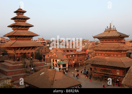 Vallée de Katmandou Népal Bhaktapur Taumadhi Tol Temple Nyatapola Kasi Biswanath Banque D'Images