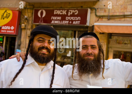 Les nombreux visages de la rue Ben Yehuda Jérusalem Israël Banque D'Images