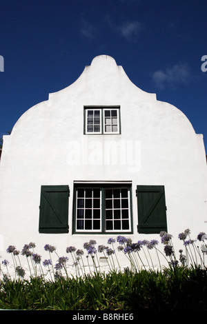 Cape typique maison à pignon néerlandais en Afrique du Sud swellendam Banque D'Images