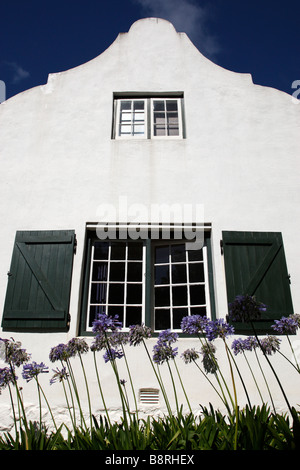 Cape typique maison à pignon néerlandais en Afrique du Sud swellendam Banque D'Images