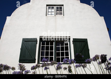 Cape typique maison à pignon néerlandais en Afrique du Sud swellendam Banque D'Images