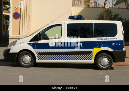 Policia Orihuela locaux Policecar Voiture de police espagnol Espagne Banque D'Images