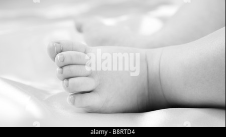 Close up d'un pied de bébé Banque D'Images