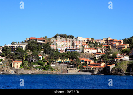 Le port de Collioure , Languedoc-Roussillon, France Banque D'Images