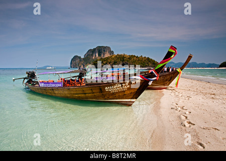 Île de Koh Tup : Bateaux à longue queue Banque D'Images