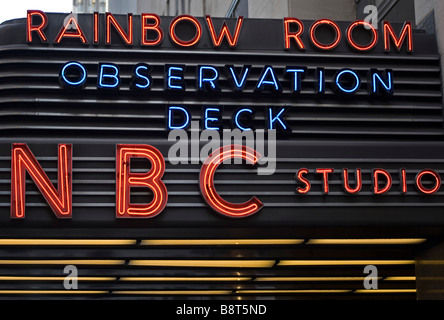 Rainbow Room Chambre d'observation studios NBC New York Banque D'Images