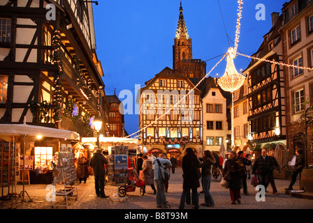 Le TEMPS DE NOËL À STRASBOURG FRANCE Banque D'Images