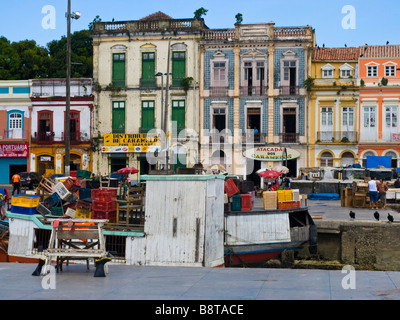 Le port de Belem do Para, capitale de l'Amazonie", le Brésil. Banque D'Images