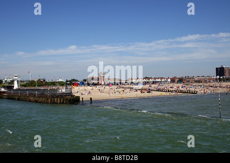 LITTLEHAMPTON BEACH ET L'ESTUAIRE DE LA RIVIÈRE ARUN. WEST SUSSEX. UK. Banque D'Images