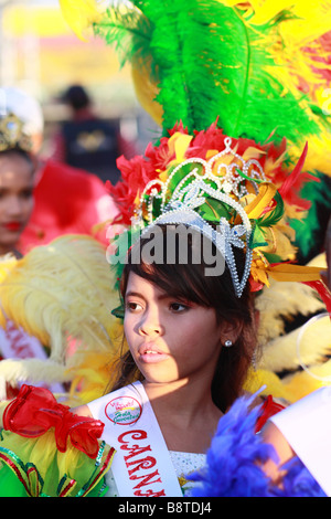 Jeune fille pendant le Carnaval de Barranquilla, Atlantico, Colombie, Amérique du Sud Banque D'Images