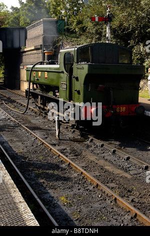 Conserves de Great Western Railway GWR réservoir du moteur sur la ligne ferroviaire North Norfolk poppy Banque D'Images