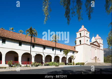 La Mission Santa Barbara, Santa Barbara, côte ouest, en Californie, USA Banque D'Images