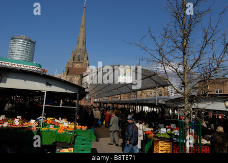 Bull Ring de Birmingham au Royaume-Uni, marché de plein air Banque D'Images