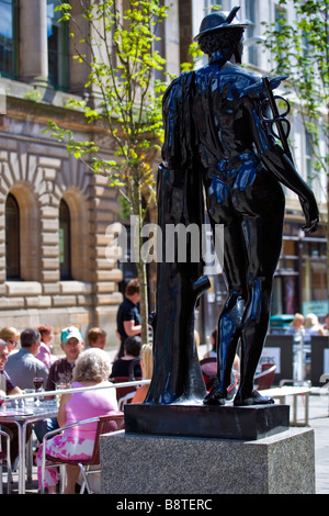 Scène dans un café ITALIEN DE LA RUE JOHN CENTRE GLASGOW Banque D'Images