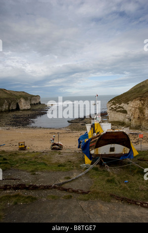 North Landing, Flamborough, près de Bridlington, Yorkshire, Angleterre. Banque D'Images