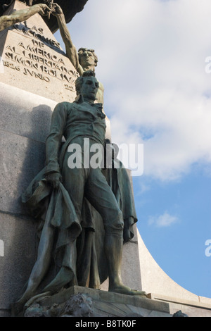 Détail de la statue de Simon Bolivar. Vieux Quartier, Panama, République de Panama, Amérique Centrale Banque D'Images